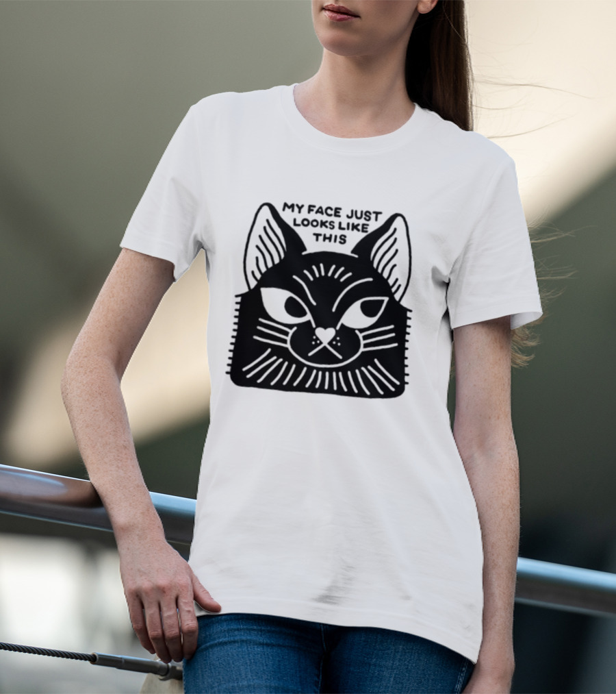 My Face Just Looks Like This Cat Ear Expressions T-Shirt