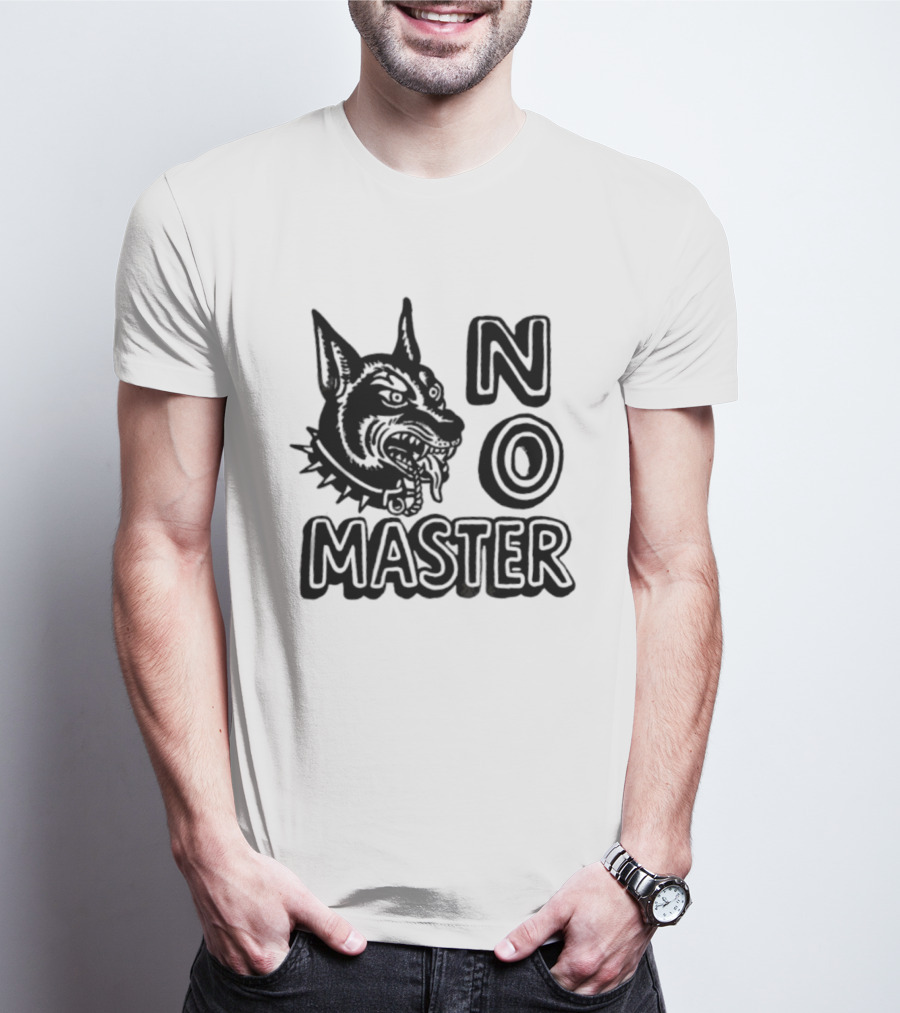 No Master Doberman Anarchist Dog Punk T-Shirt