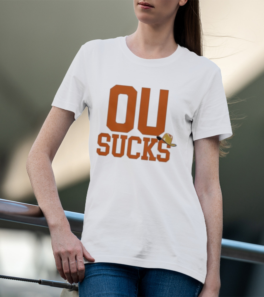 OU Sucks Cowboy Hat Orange Rivalry T-Shirt