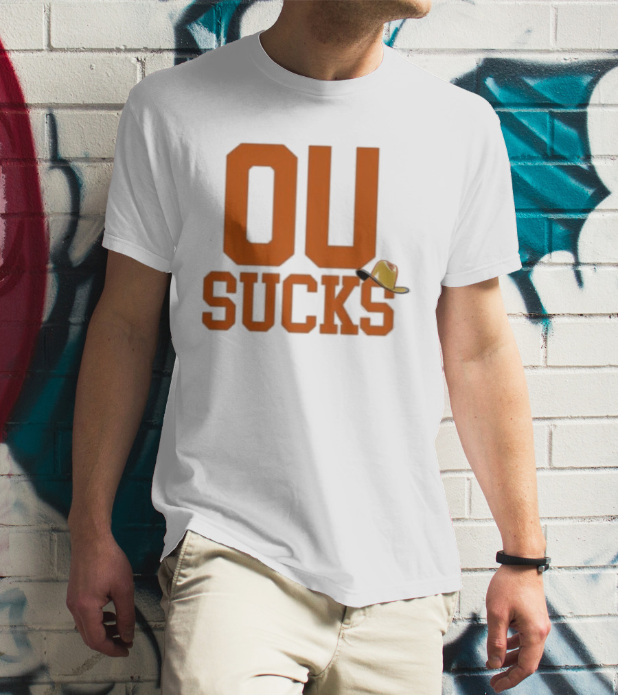 OU Sucks Cowboy Hat Orange Rivalry T-Shirt