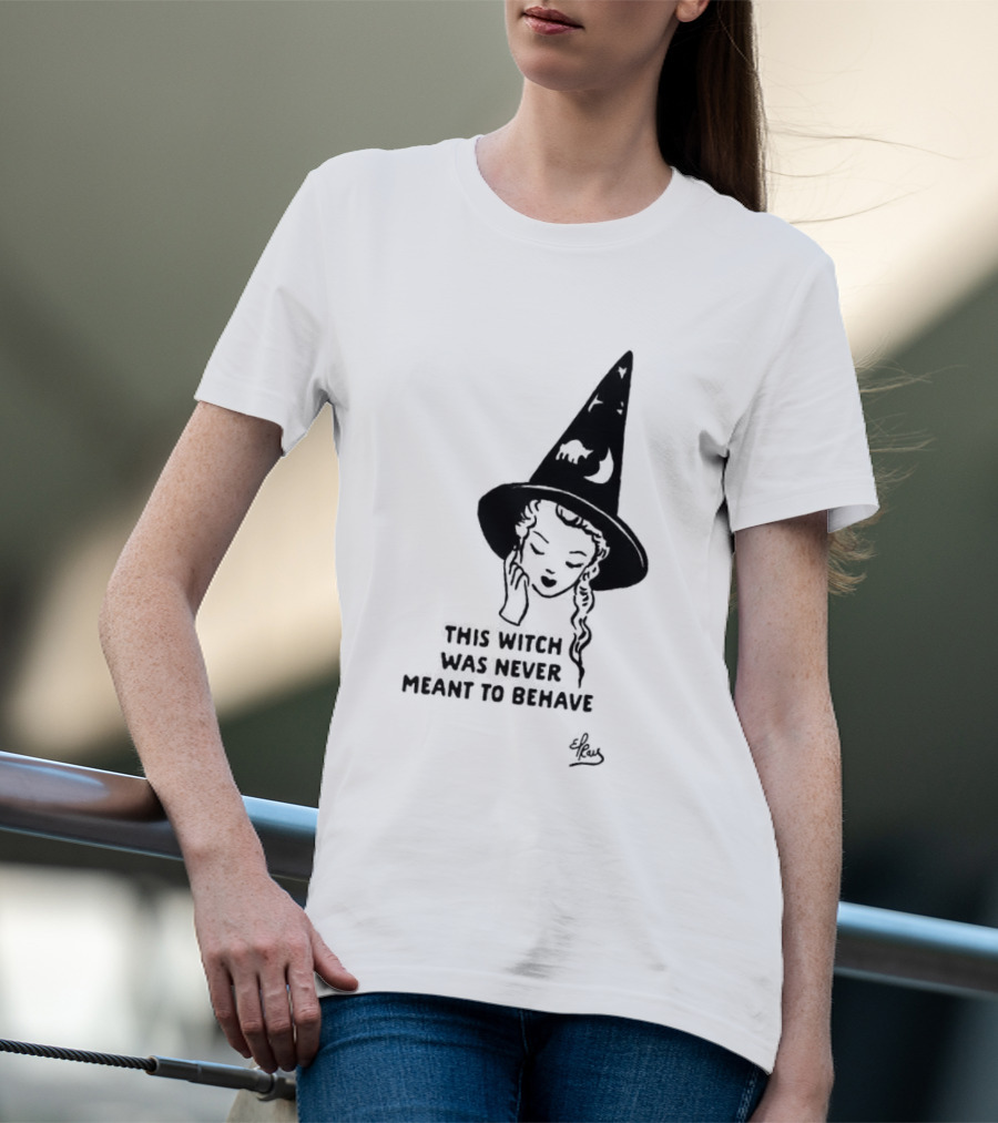 Witch Hat Girl This Witch Was Never Meant To Behave Aesthetic T-Shirt