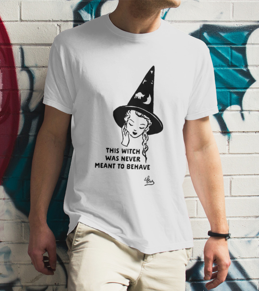 Witch Hat Girl This Witch Was Never Meant To Behave Aesthetic T-Shirt