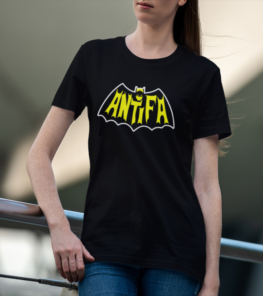 Antifa Batman Logo Style Comic T-Shirt