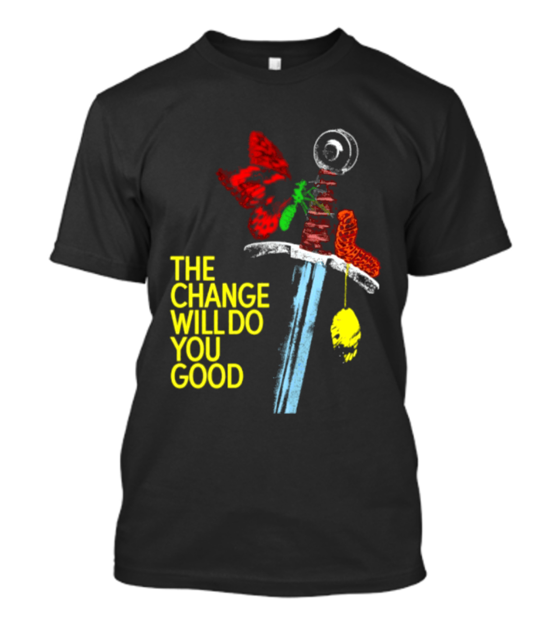 Crossguard Sword Butterfly Transformation The Change Will Do You Good T-Shirt