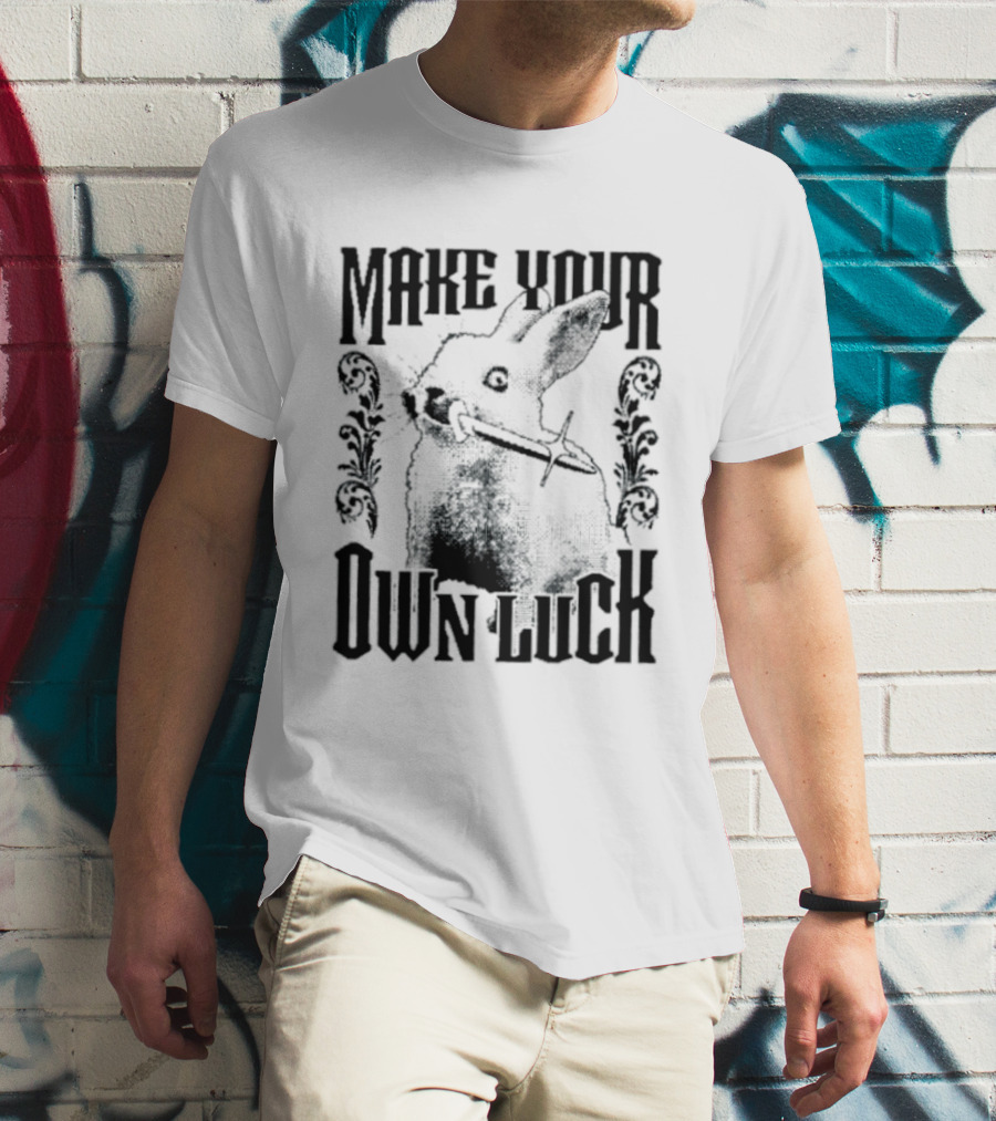 Make Your Own Luck Rabbit Knife T-Shirt