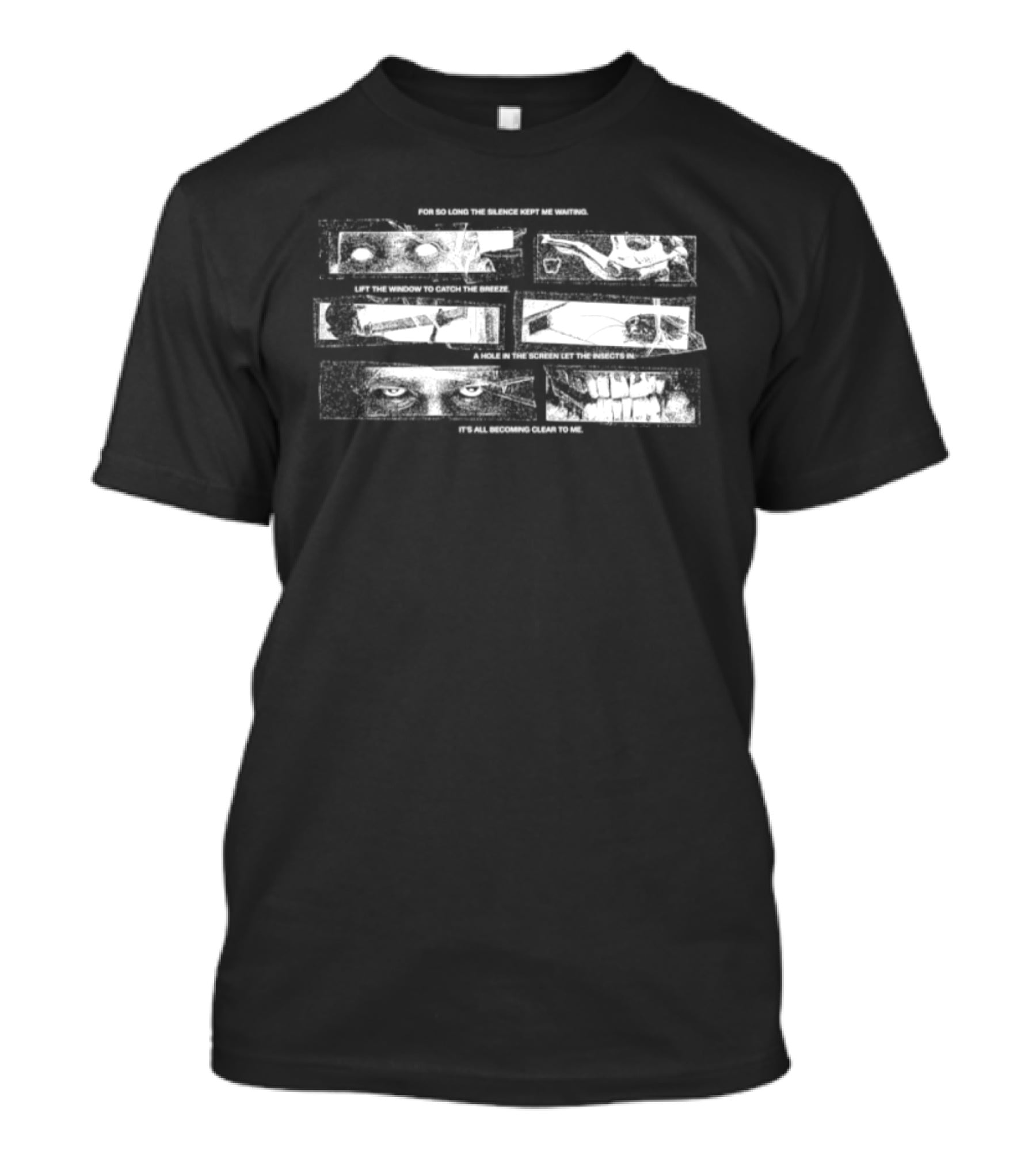 For So Long The Silence Kept Me Waiting Lift The Window To Catch The Breeze Grunge Brick Wall T-Shirt