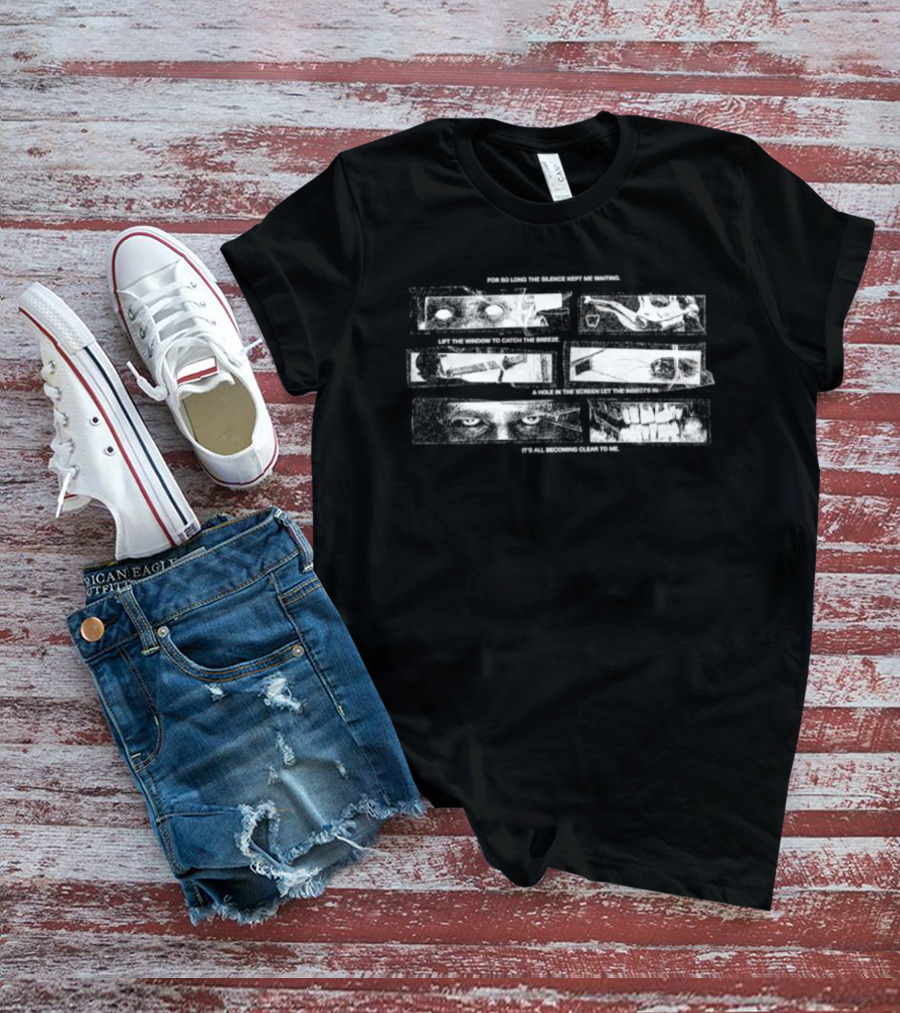 For So Long The Silence Kept Me Waiting Lift The Window To Catch The Breeze Grunge Brick Wall T-Shirt