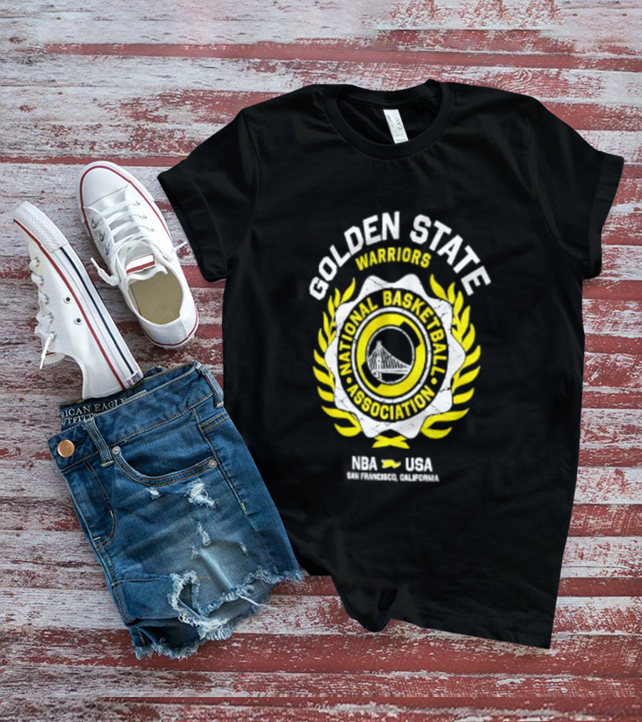 Golden State Warriors NBA USA National Basketball Association Laurel Crest Flocking 2026 San Francisco California T-Shirt