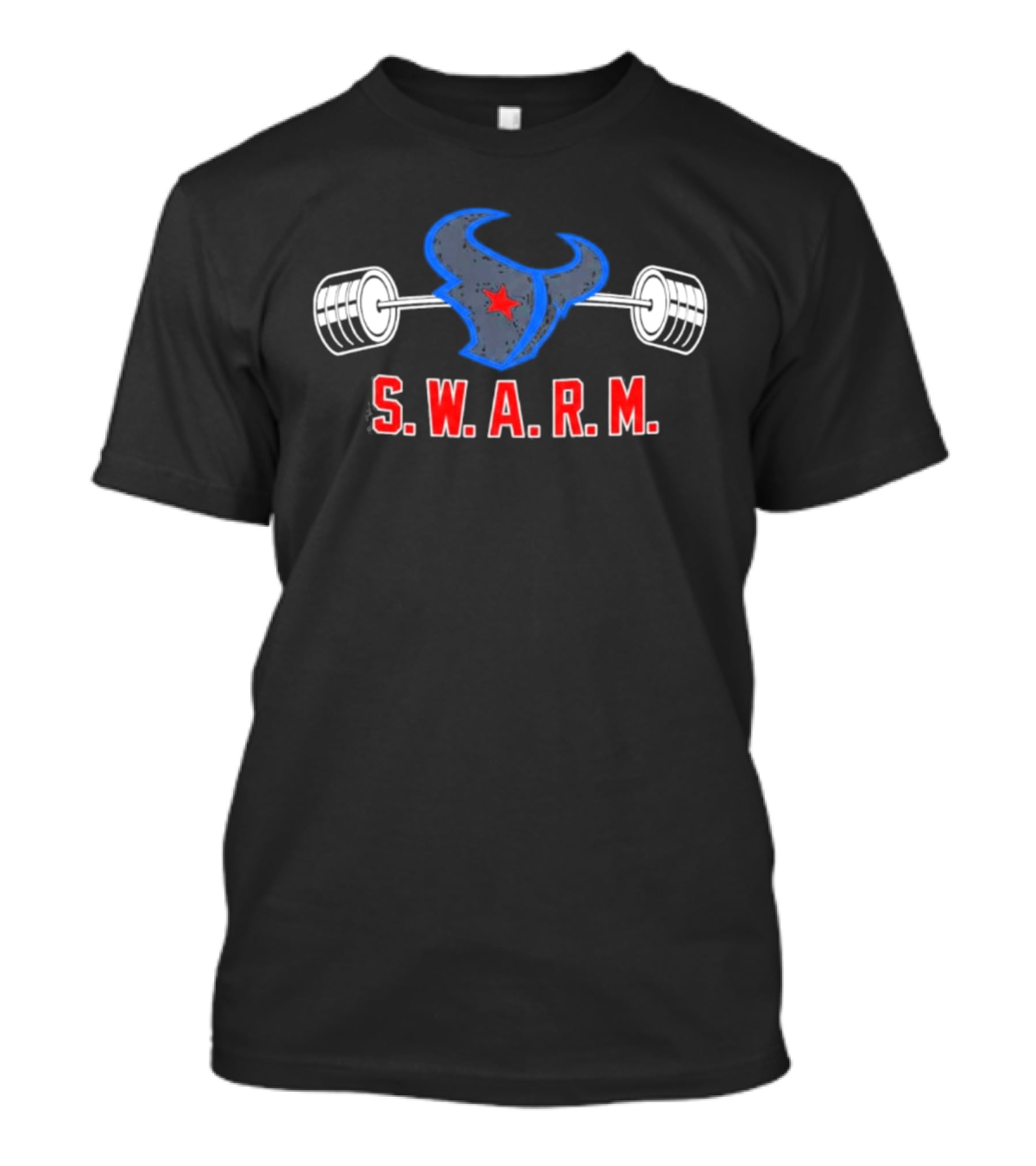 Houston Texans S.W.A.R.M. Gym Barbell T-Shirt