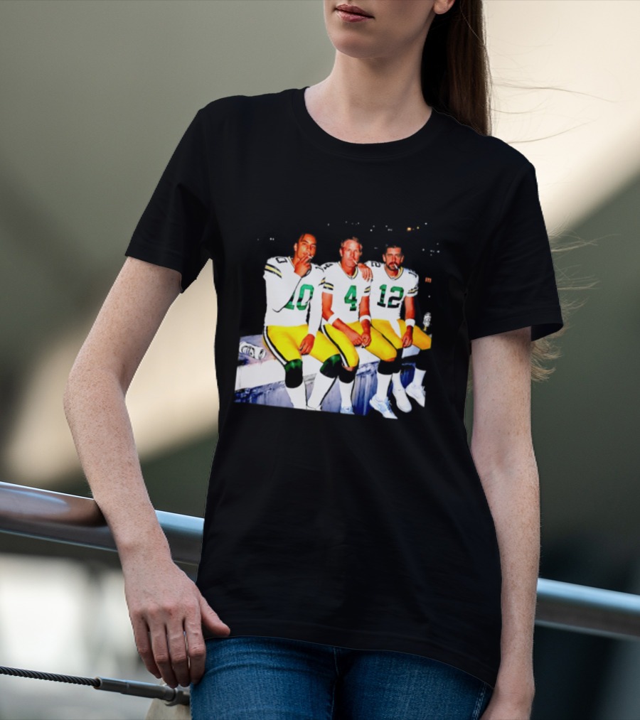 Jordan Love Brett Favre Aaron Rodgers Green Bay Packers Smoking And Beer Celebration T-Shirt