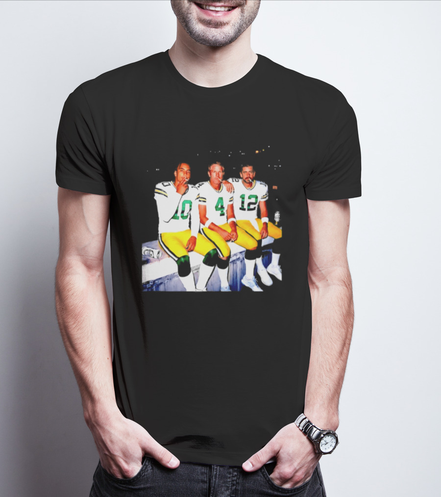 Jordan Love Brett Favre Aaron Rodgers Green Bay Packers Smoking And Beer Celebration T-Shirt