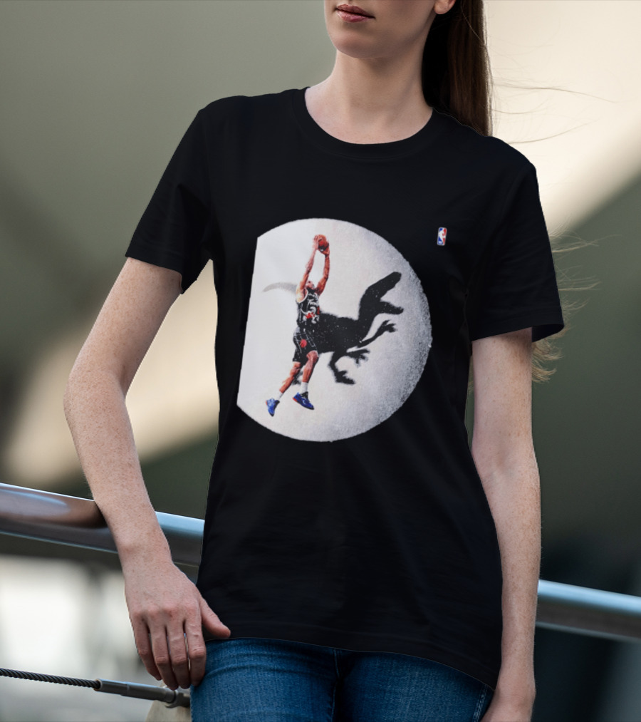 Kawhi Leonard Toronto Raptors Shadow Dunk With Raptor Silhouette Basketball T-Shirt