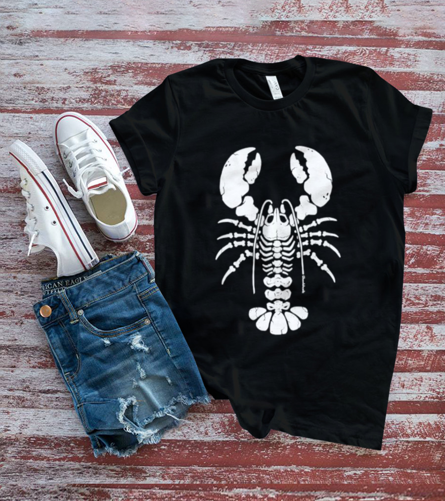 Lobstah Skeleton Halloween Lobster Bones T-Shirt