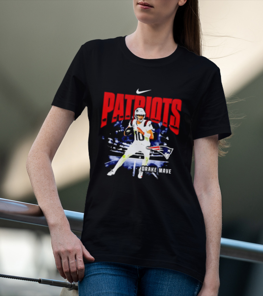 Nike Patriots Drake Maye Football Player Max90 T-Shirt