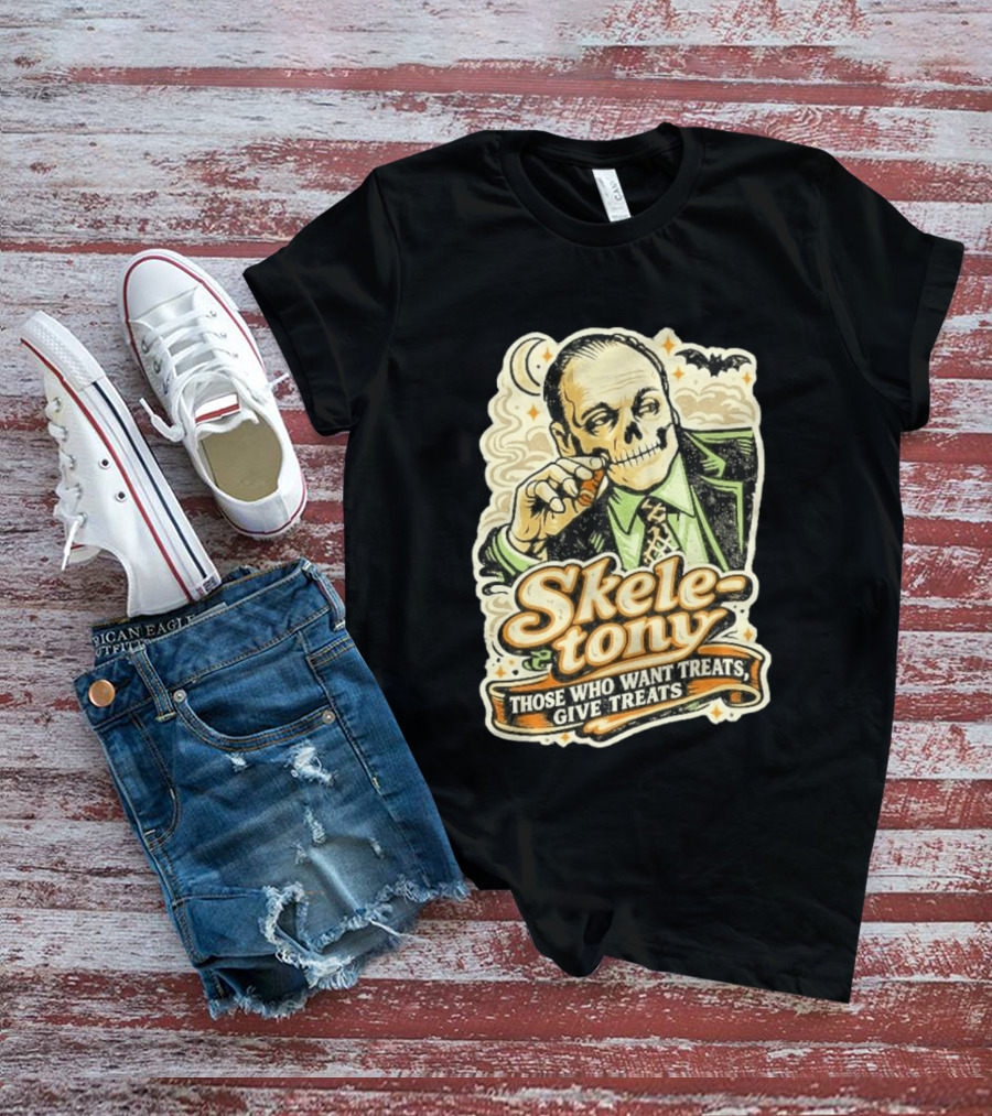 Skele Tony Soprano Those Who Want Treats Give Treats T-Shirt