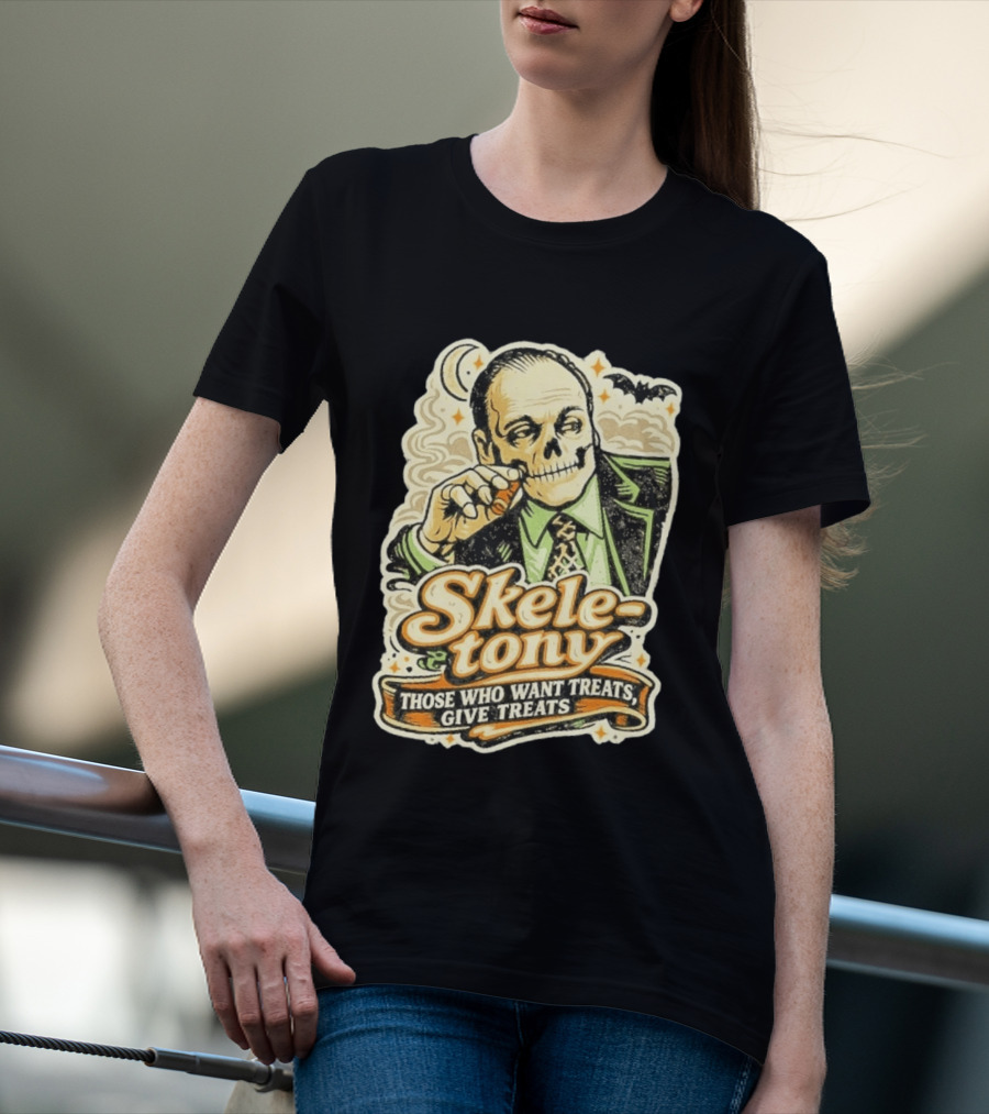 Skele Tony Soprano Those Who Want Treats Give Treats T-Shirt