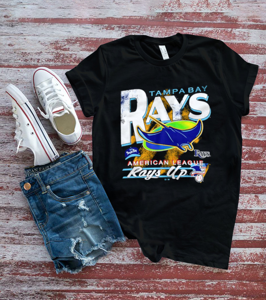 Tampa Bay Rays American League Rays Up Orange Stripe Manta Ray T-Shirt