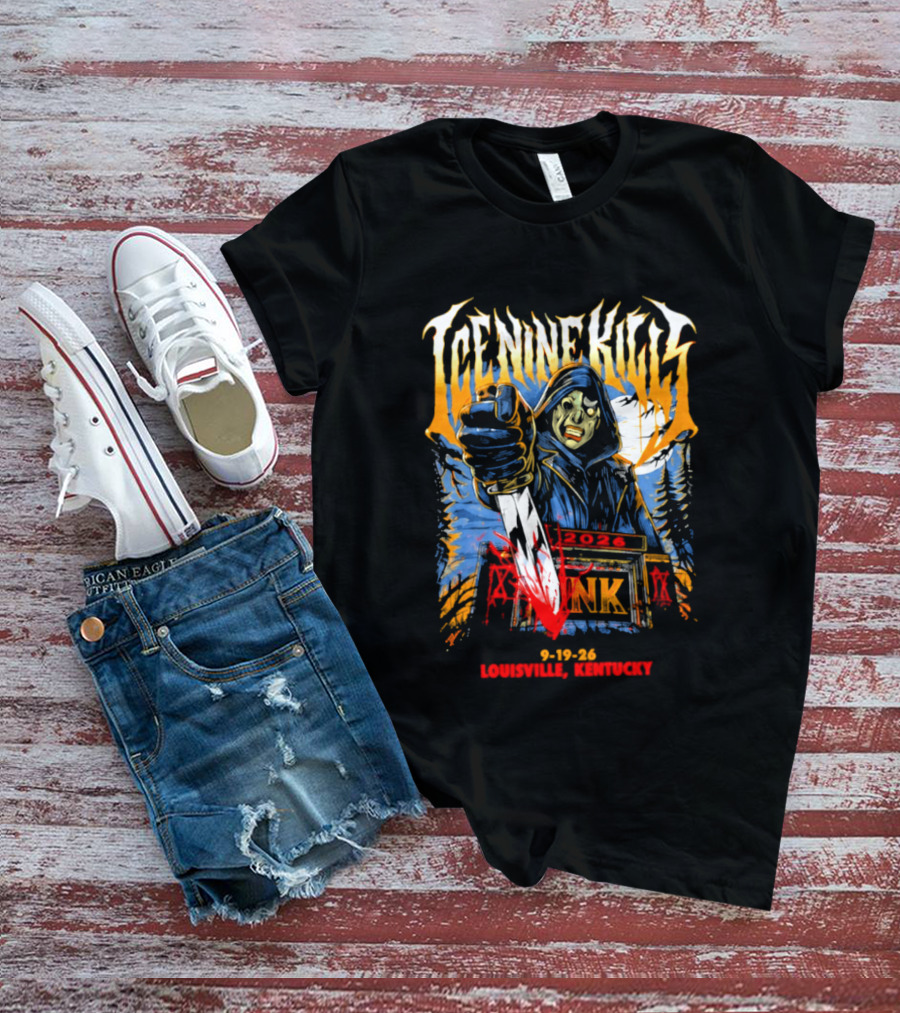 Ice Nine Kills Louisville Kentucky 2026 INK Blood Mask Tour T-Shirt