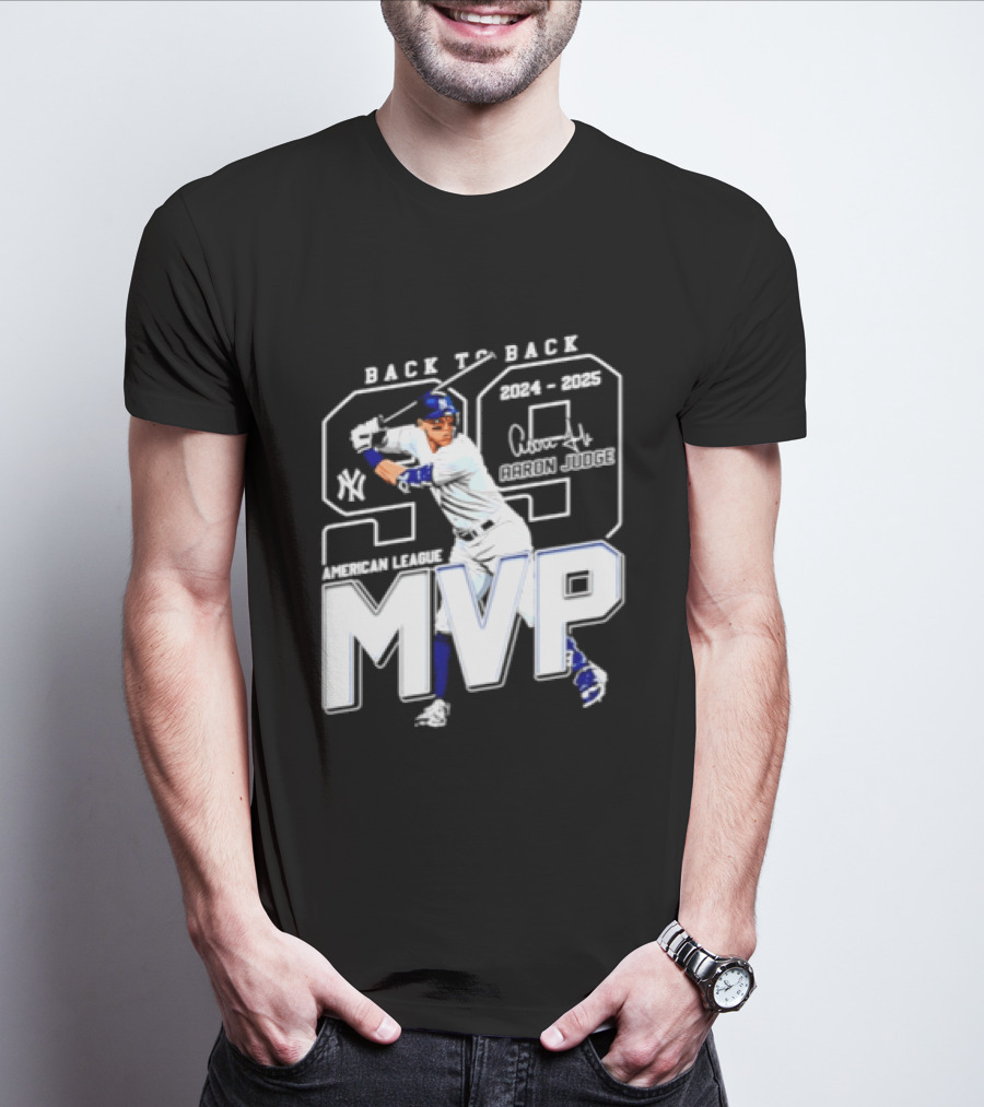 Back To Back 2024 25 American League MVP Aaron Judge T-Shirt