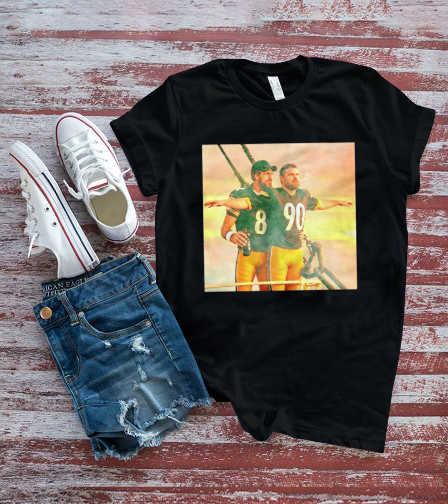 Aaron Rodgers TJ Watt Pittsburgh Steelers Titanic Crossover 8 90 T-Shirt