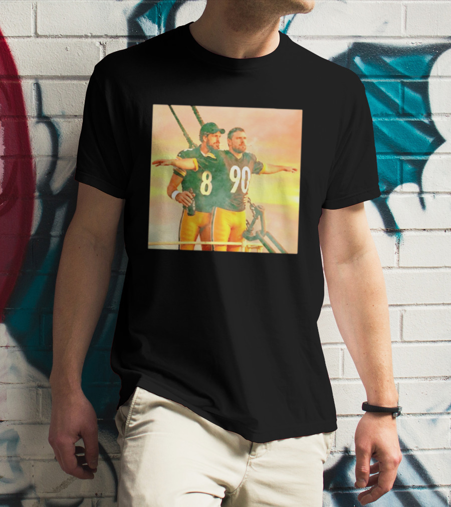 Aaron Rodgers TJ Watt Pittsburgh Steelers Titanic Crossover 8 90 T-Shirt
