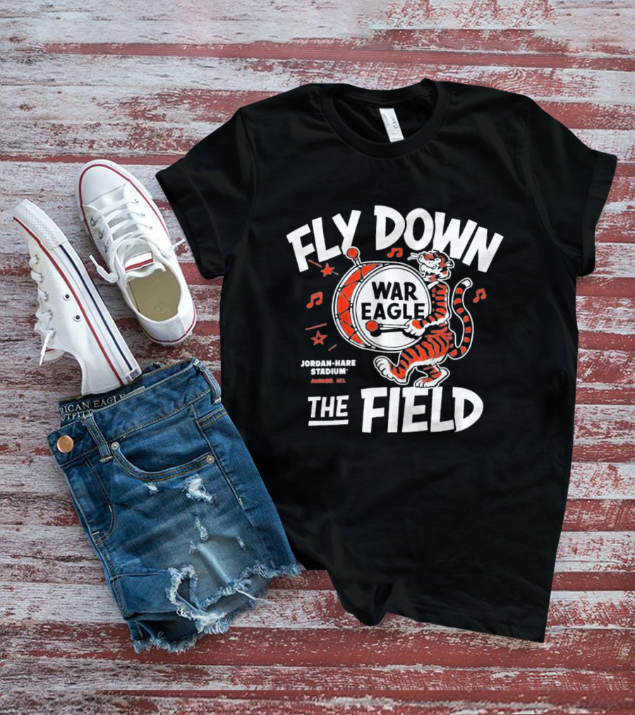 Auburn Tigers War Eagle Fly Down The Field T-Shirt