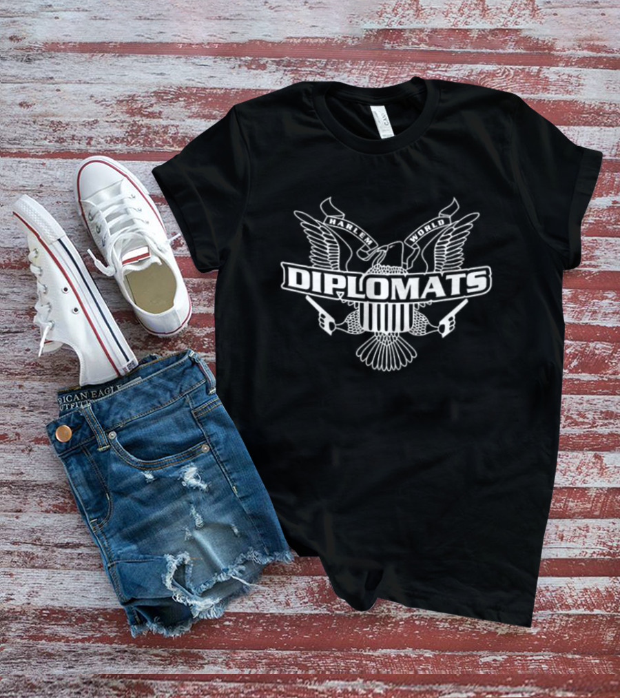 Diplomats Harlem World Fuck Giuliani R.I.P. Blood Two Sided Eagle T-Shirt