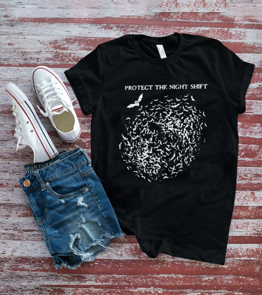 Protect The Night Shift Bat Conservation Halloween T-Shirt