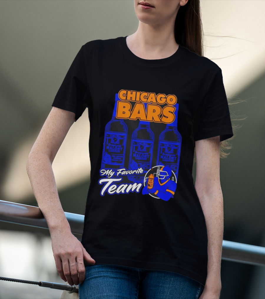 Chicago Bars Malört My Favorite Team Sports Fan T-Shirt