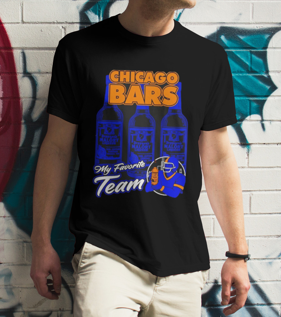Chicago Bars Malört My Favorite Team Sports Fan T-Shirt