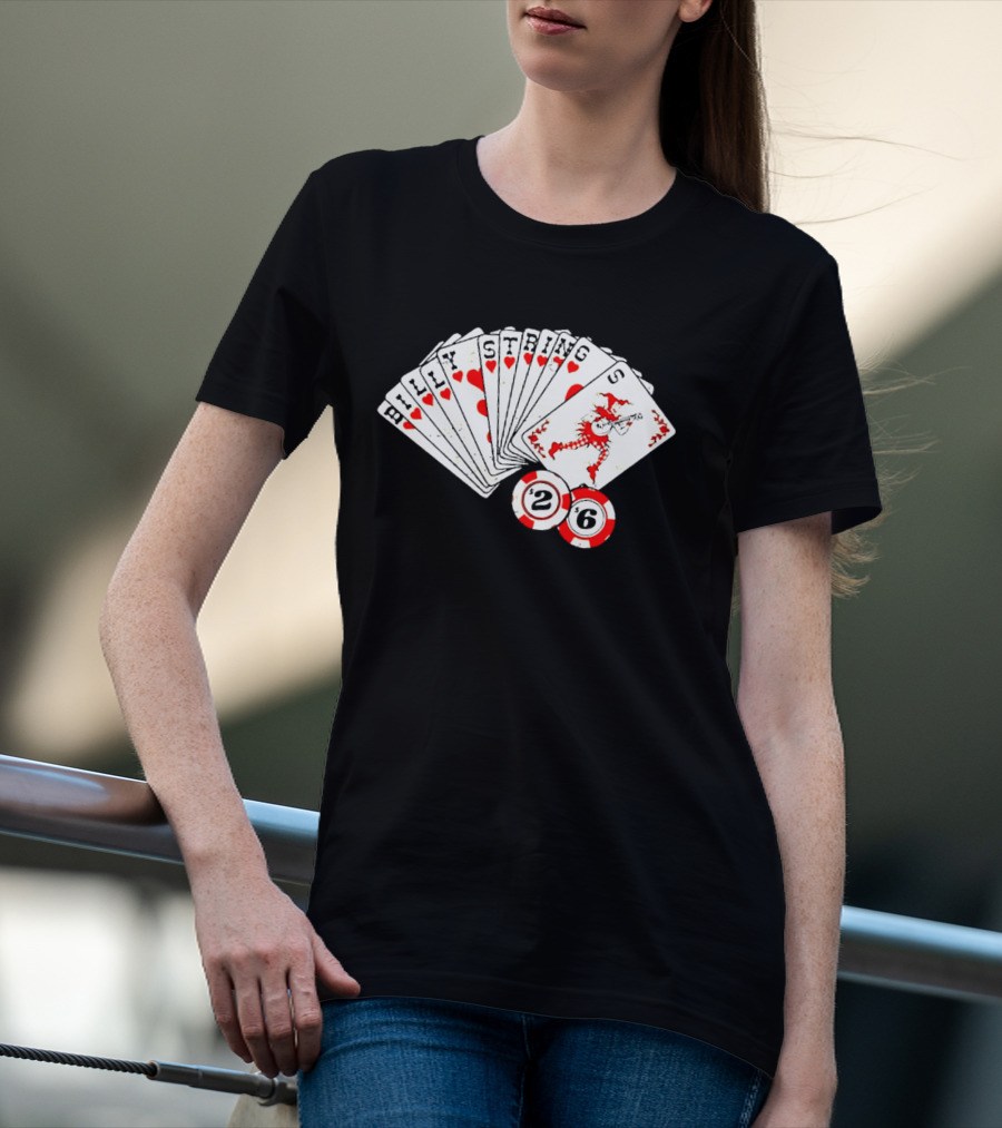 Billy Strings Fall 2026 Playing Cards Design By Miles Koldweyn With Poker Chips And Red Dragon T-Shirt