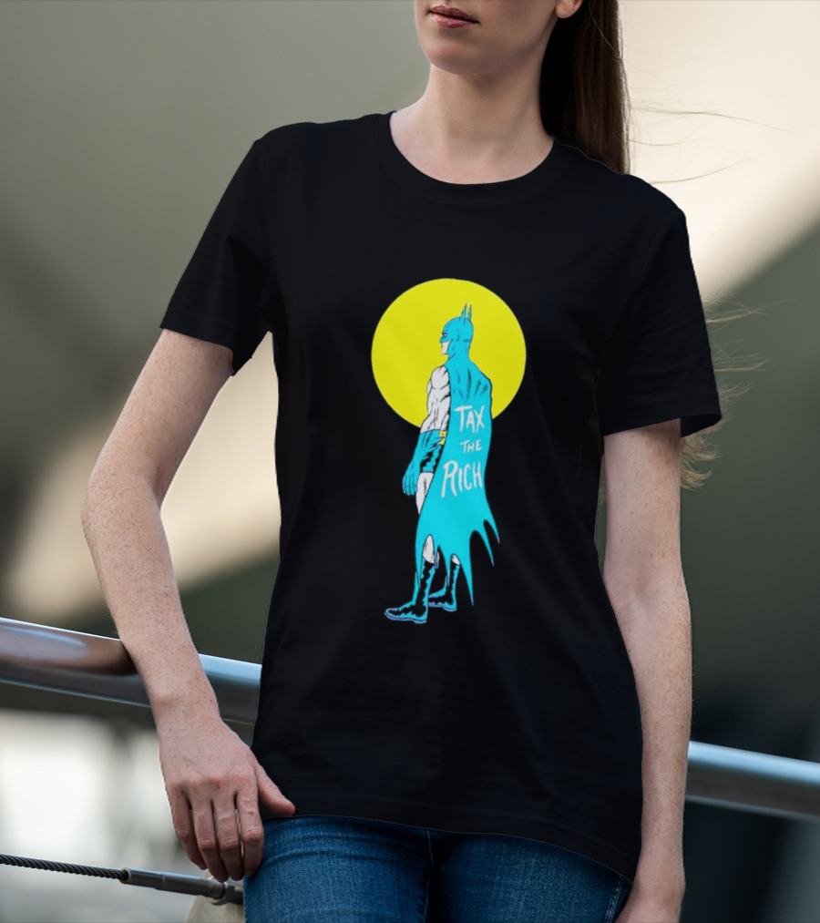 Tax The Rich Batman Yellow Moon T-Shirt