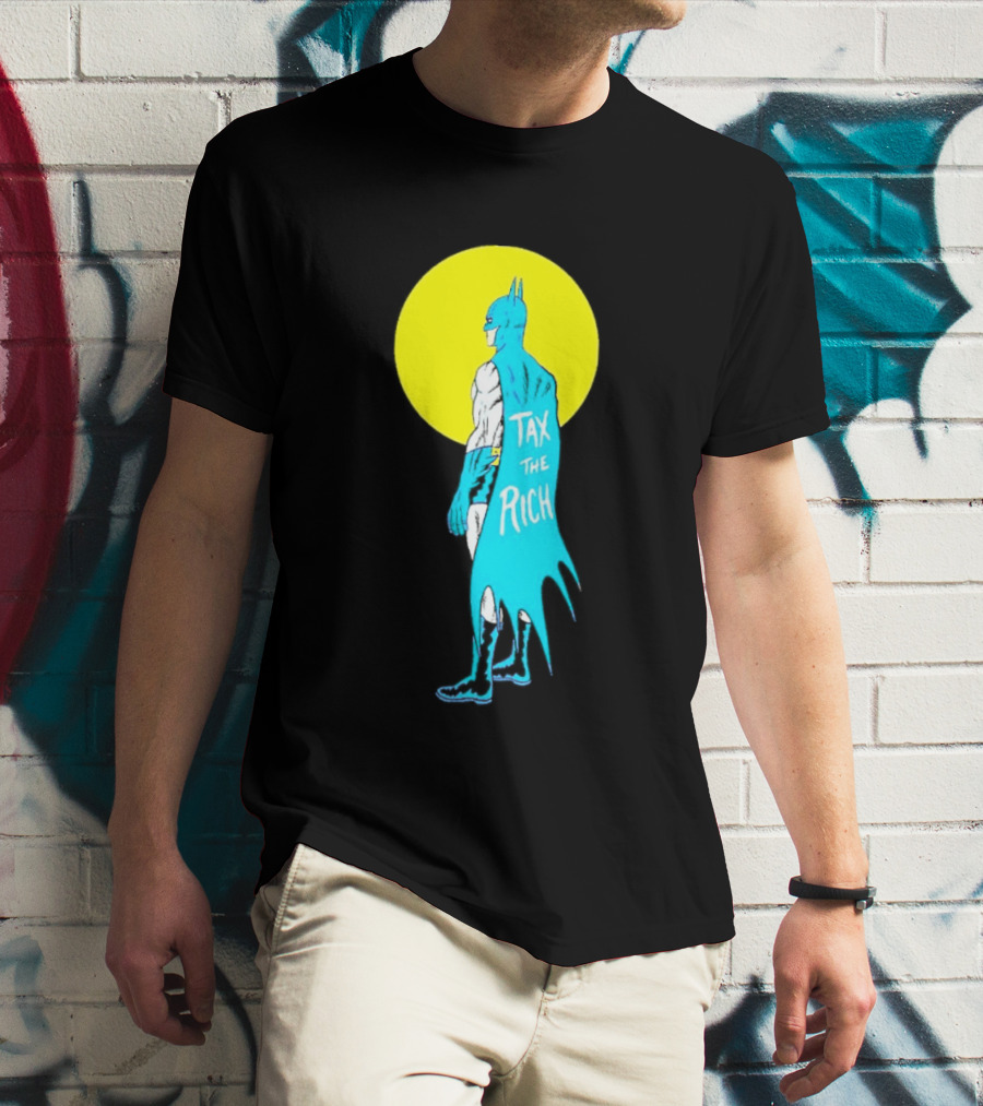 Tax The Rich Batman Yellow Moon T-Shirt