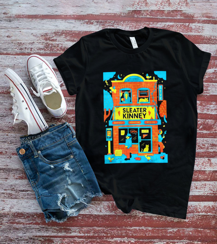 Sleater Kinney Live Brooklyn NY Prospect Park Sept 19 2026 T-Shirt
