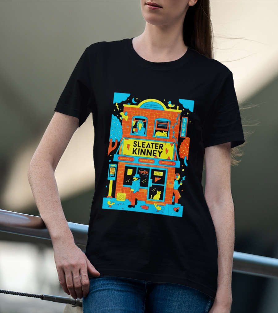 Sleater Kinney Live Brooklyn NY Prospect Park Sept 19 2026 T-Shirt