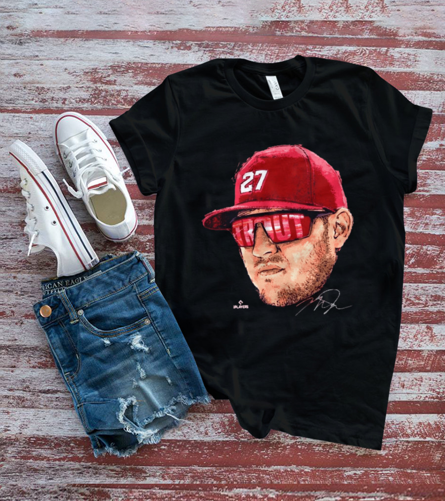 Mike Trout Los Angeles 27 Hat Reflective Sunglasses T-Shirt