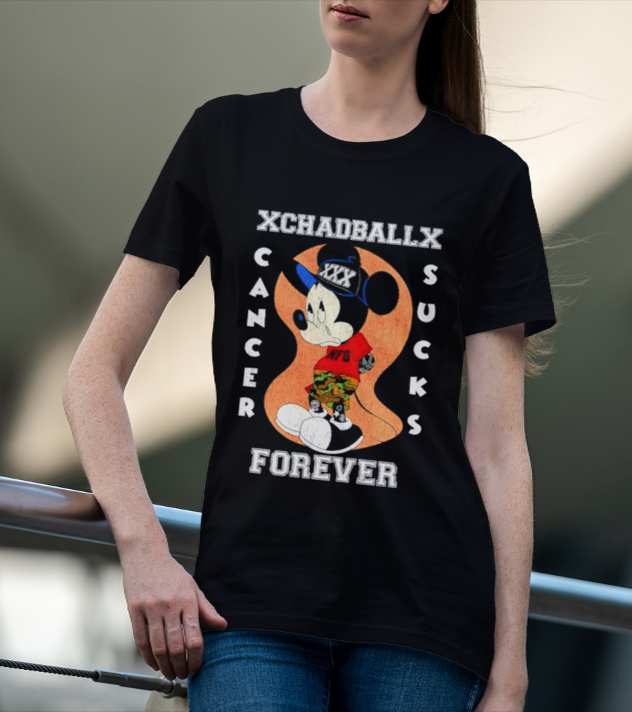 Xchadballx Cancer Sucks Forever Mickey Mouse Camo T-Shirt