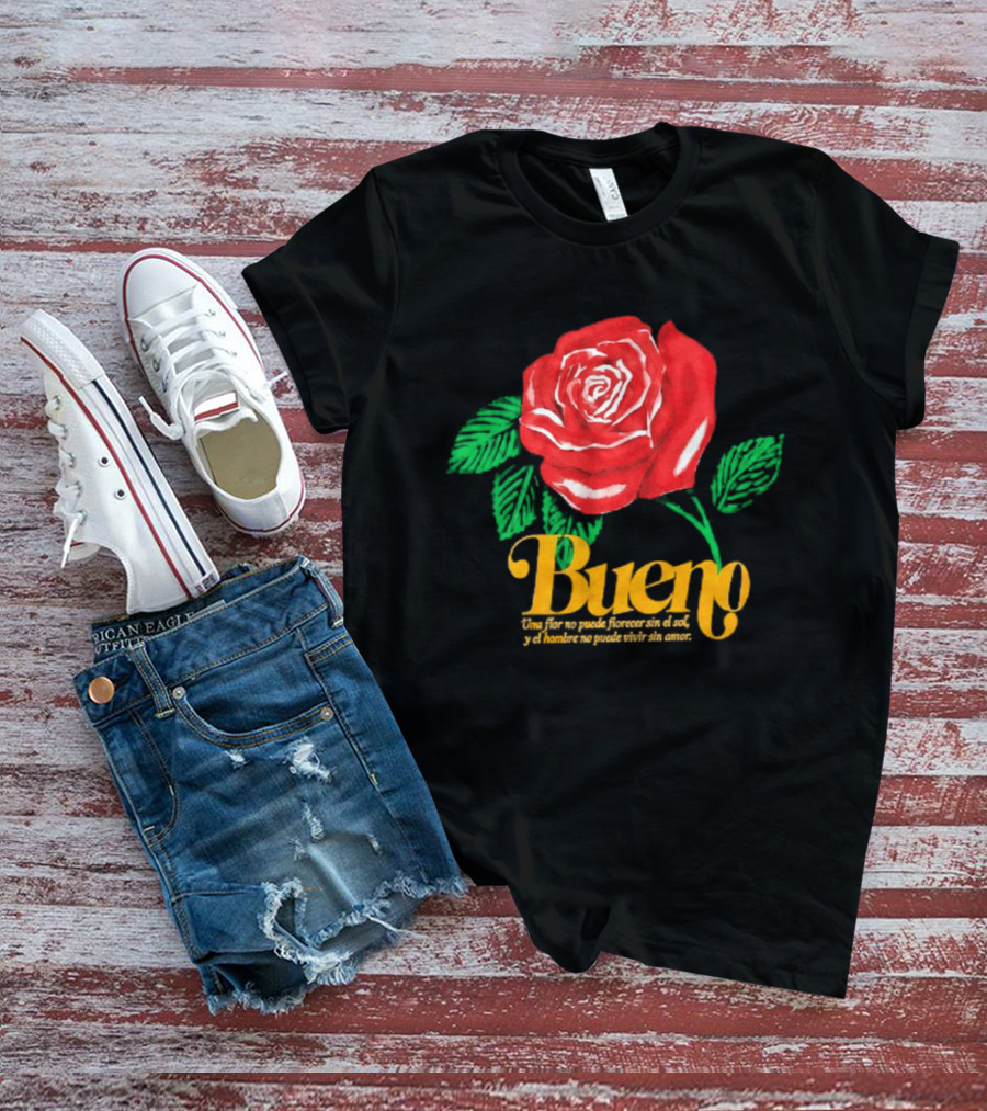 Quenton Jackson Bueno Red Rose Flower T-Shirt
