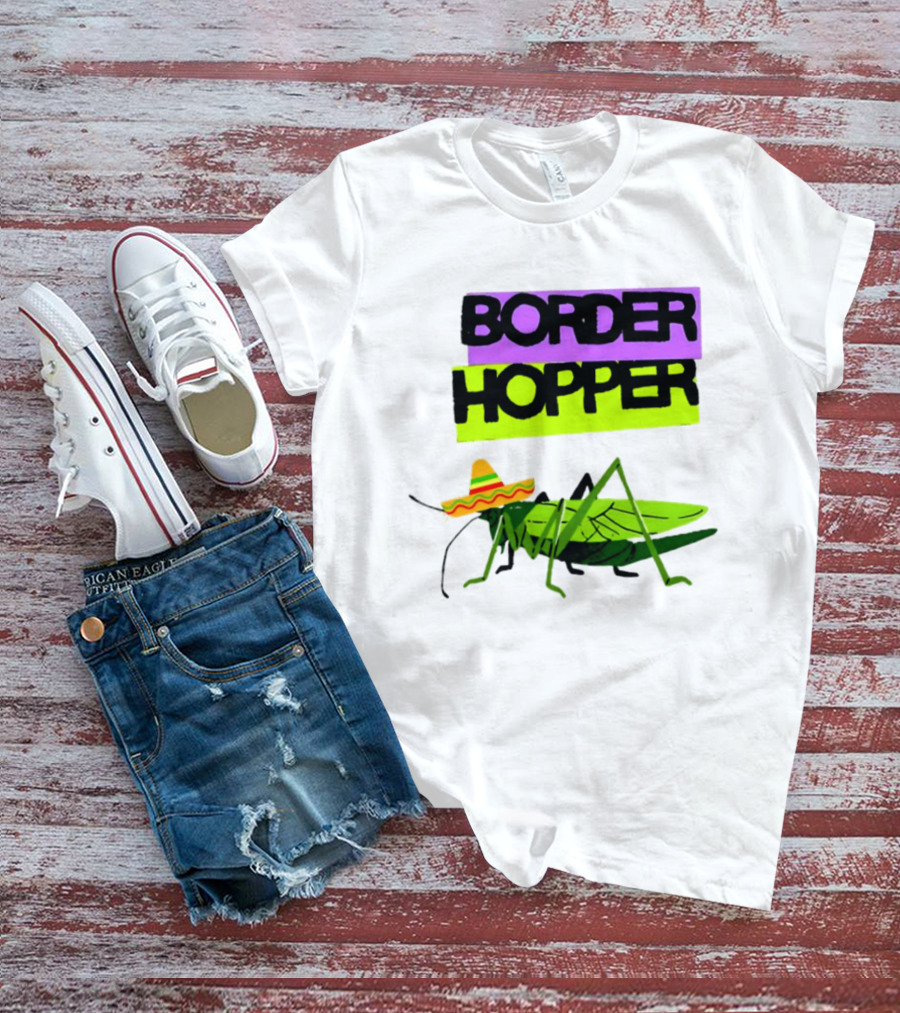 Border Hopper Sombrero Grasshopper T-Shirt