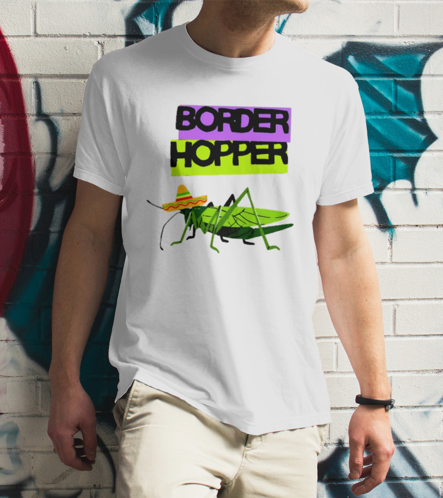 Border Hopper Sombrero Grasshopper T-Shirt