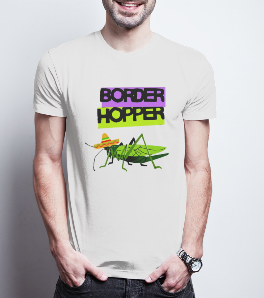 Border Hopper Sombrero Grasshopper T-Shirt
