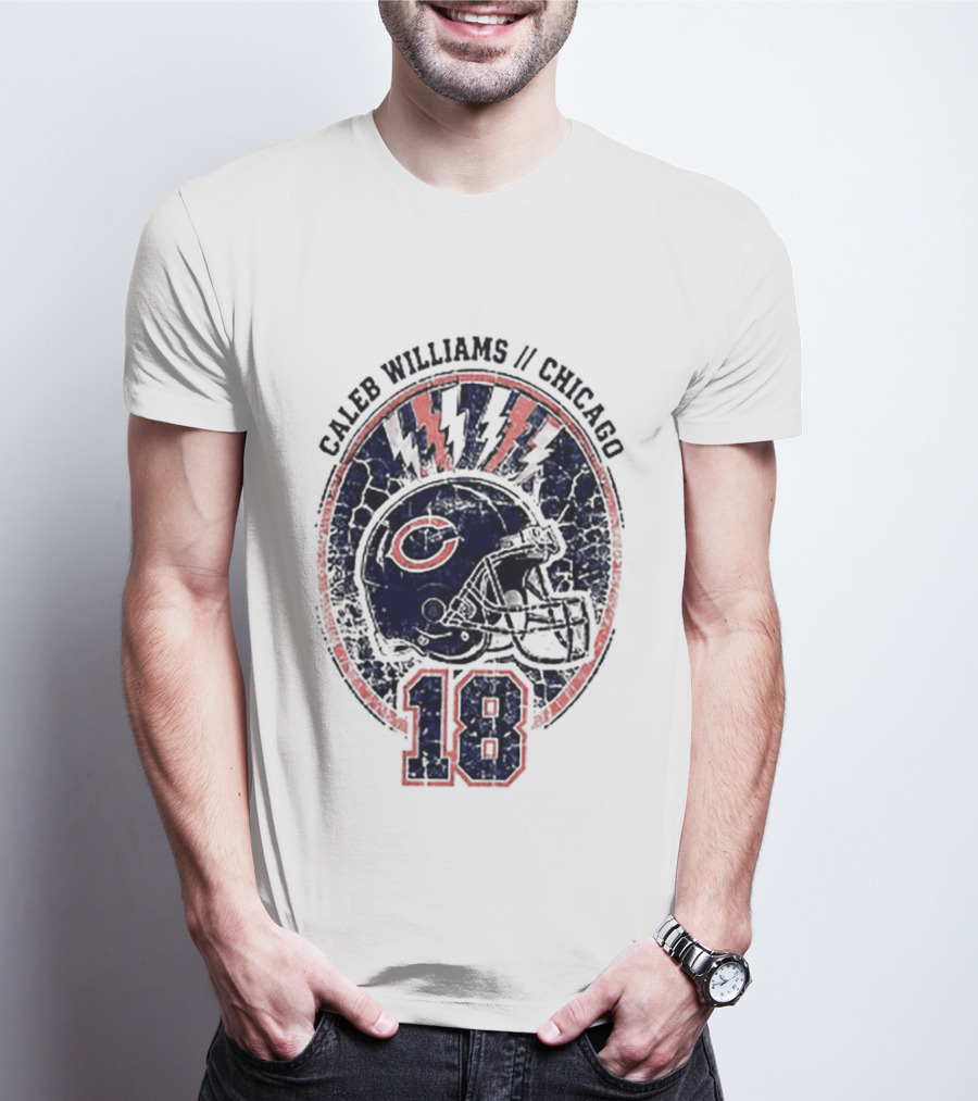 Caleb Williams Chicago Football Helmet 18 Gridiron T-Shirt