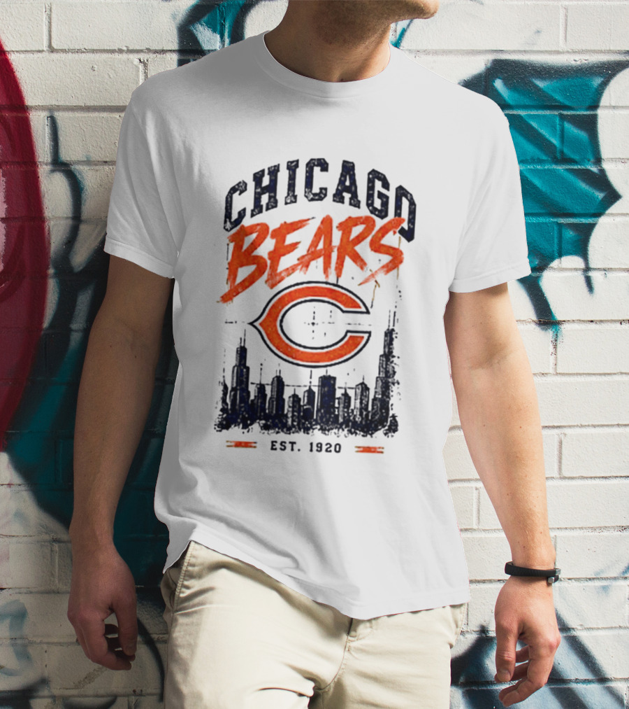 Chicago Bears Est 1920 Skyline Football City T-Shirt