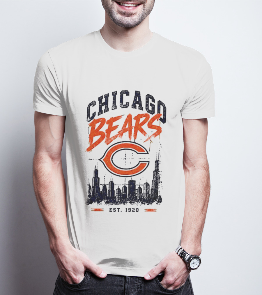 Chicago Bears Est 1920 Skyline Football City T-Shirt