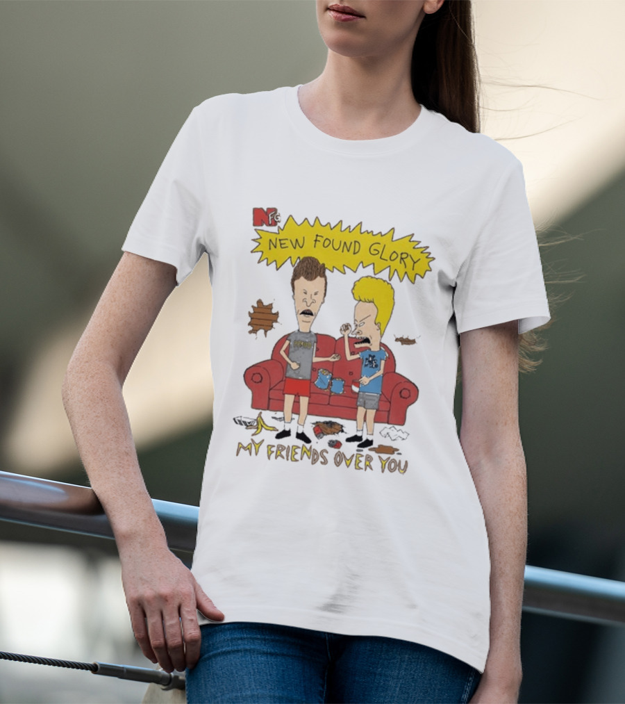 New Found Glory My Friends Over You Cartoon Characters Couch Scene T-Shirt