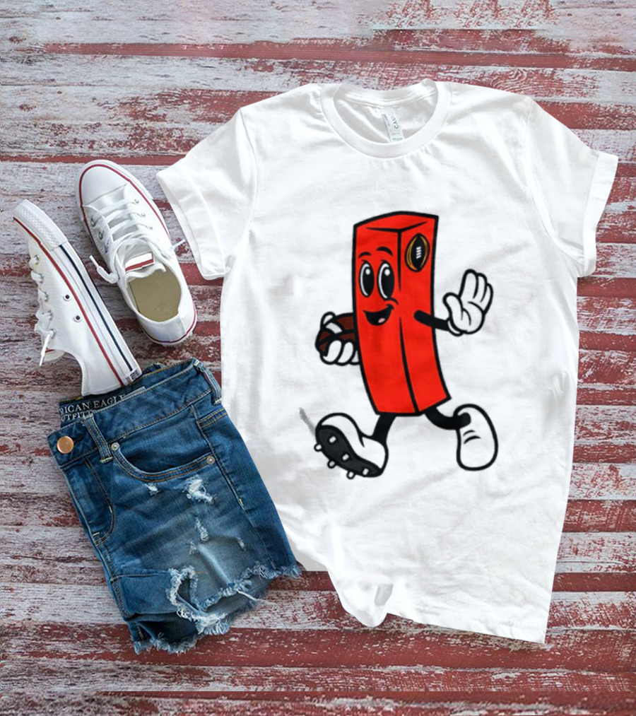 Perry Pylon Football Character With Cigar Walking T-Shirt