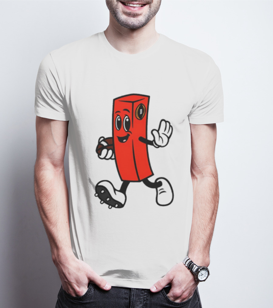 Perry Pylon Football Character With Cigar Walking T-Shirt