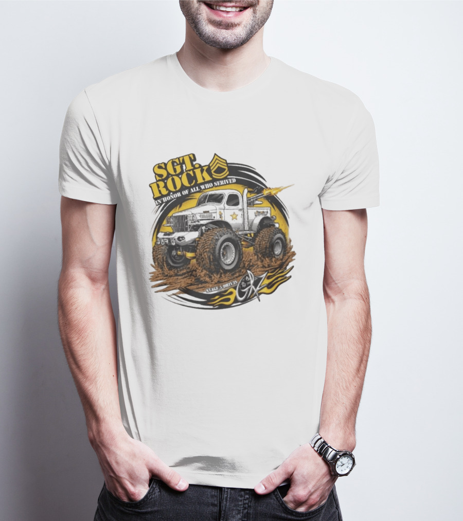 Sgt. Rock In Honor Of All Who Served Stage 5 Drives Oz T-Shirt