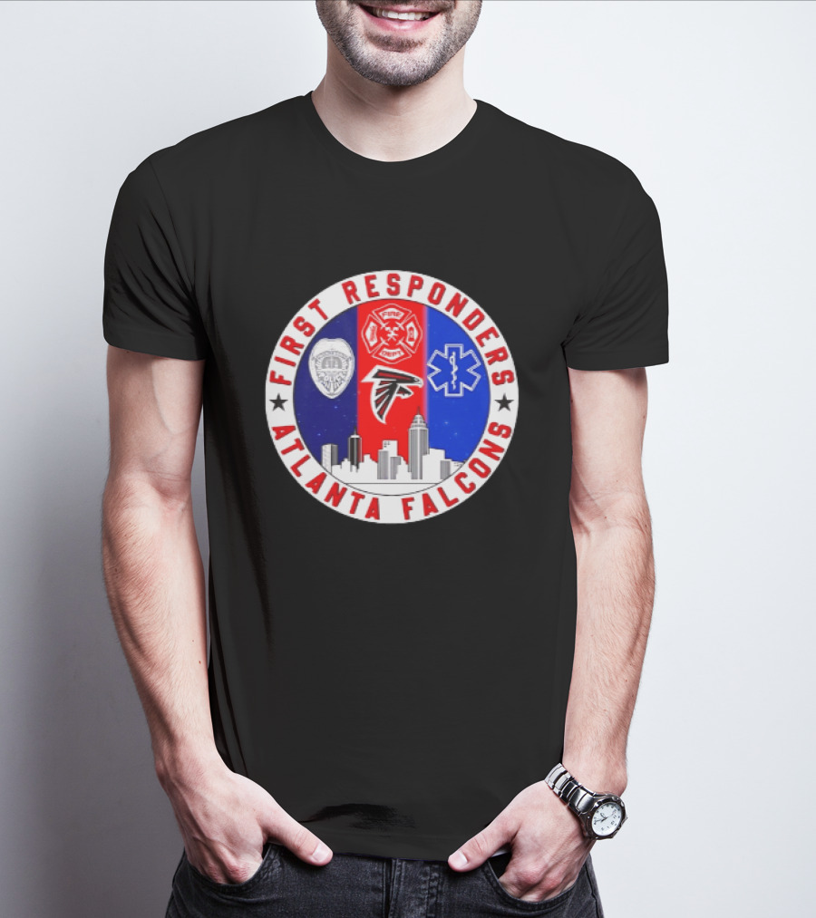 Atlanta Falcons First Responders 9.11 Never Forget Skyline T-Shirt