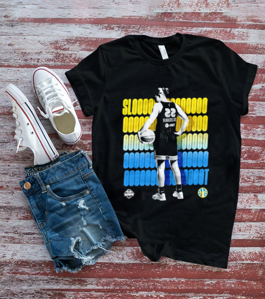 Chicago Sky Courtney Vandersloot Slooty 22 Blue Yellow Basketball T-Shirt